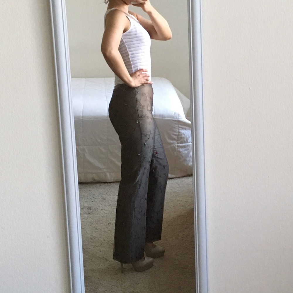ANN TAYLOR- olive formal trousers